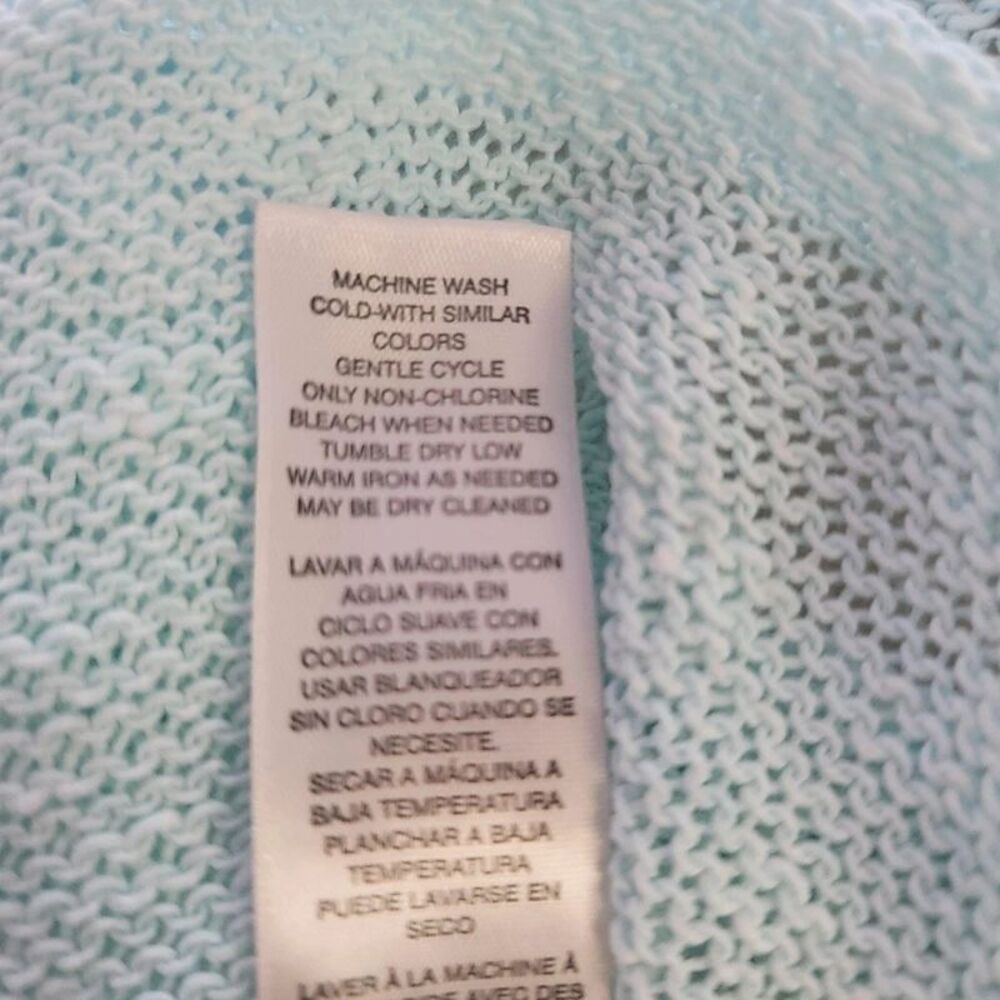 Chico's Sweater Blue XL Size 3 Coastal Preppy Lightweight - Picture 8 of 8